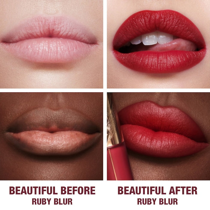 Charlotte Tilbury Airbrush Flawless Matte Lip Blur Liquid Lipstick in Ruby Blur