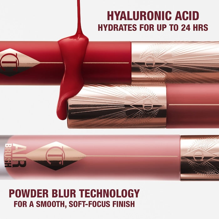 Charlotte Tilbury Airbrush Flawless Matte Lip Blur Liquid Lipstick in Rosy Glow