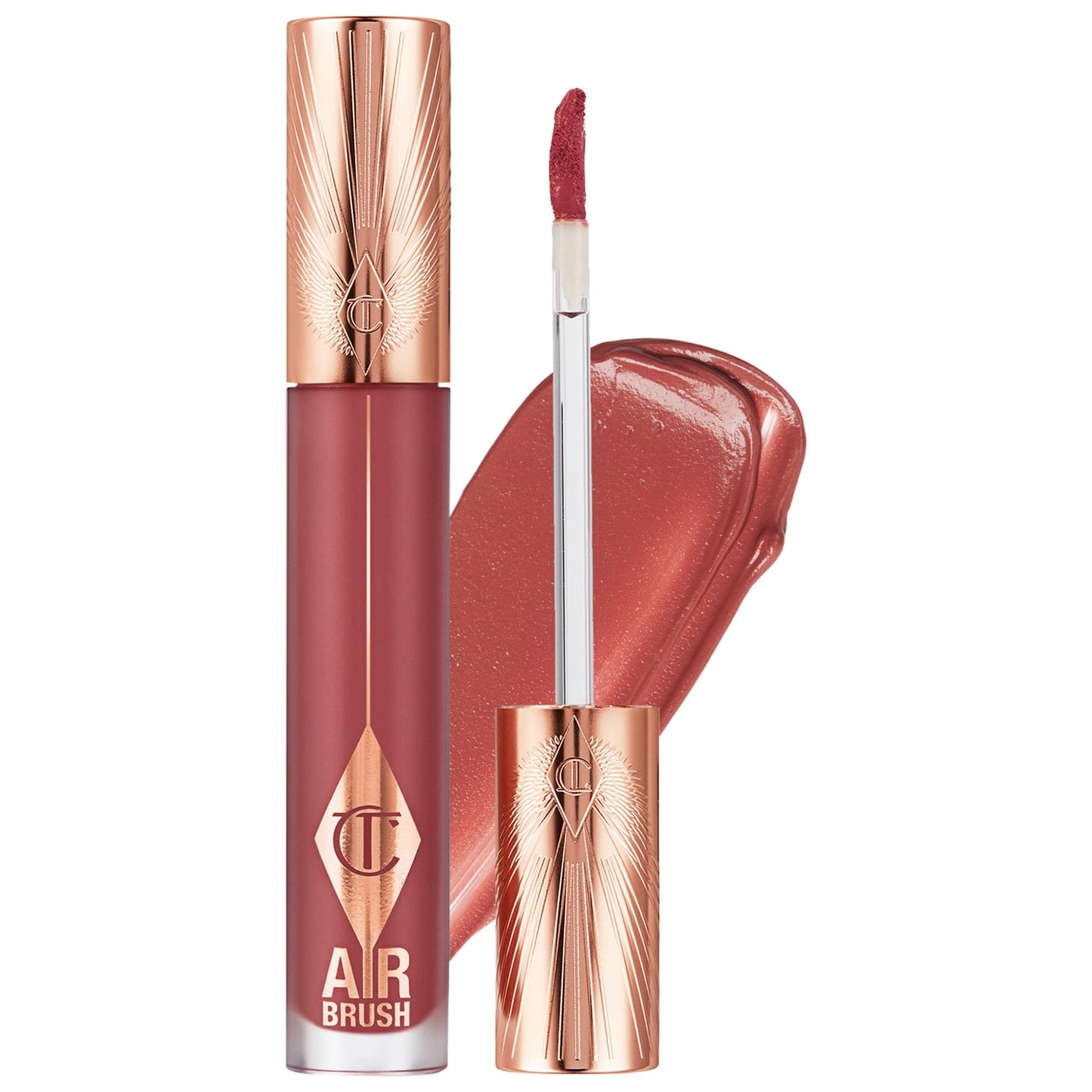 Charlotte Tilbury Airbrush Flawless Matte Lip Blur Liquid Lipstick in Pillow Talk Medium