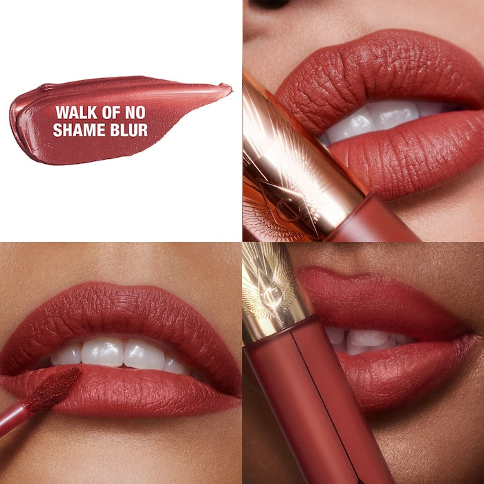 Charlotte Tilbury Airbrush Flawless Matte Lip Blur Liquid Lipstick in Walk Of No Shame Blur