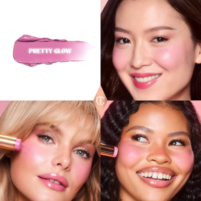 Charlotte Tilbury Unreal Lip + Cheek Glow Blush Stick in Pretty Glow