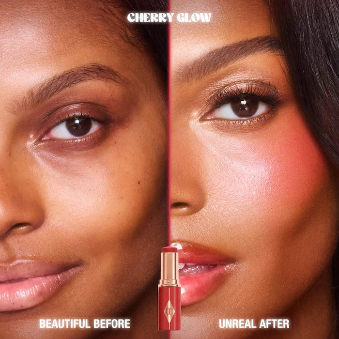 Charlotte Tilbury Unreal Lip + Cheek Glow Blush Stick in Cherry Glow