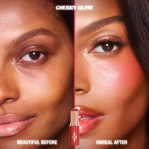 Charlotte Tilbury Unreal Lip + Cheek Glow Blush Stick in Cherry Glow