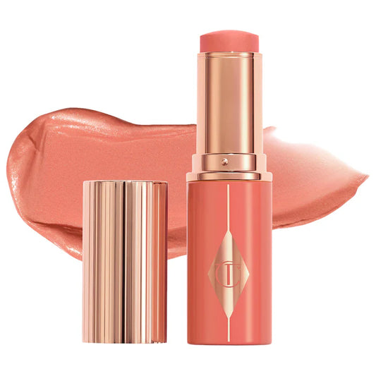Charlotte Tilbury Unreal Lip + Cheek Glow Blush Stick in Peachy Glow