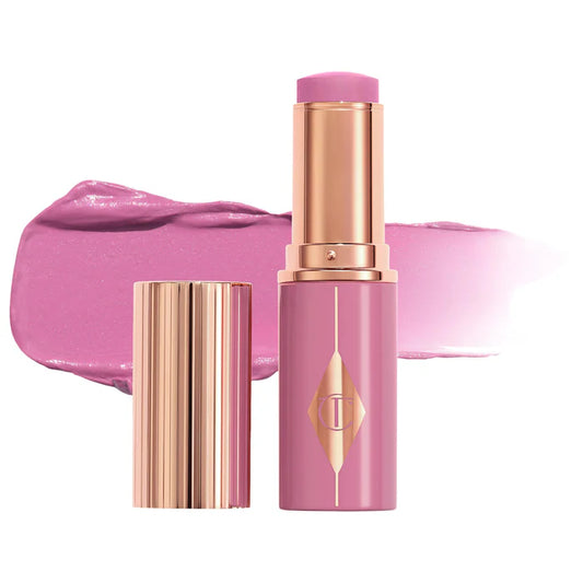 Charlotte Tilbury Unreal Lip + Cheek Glow Blush Stick in Pretty Glow
